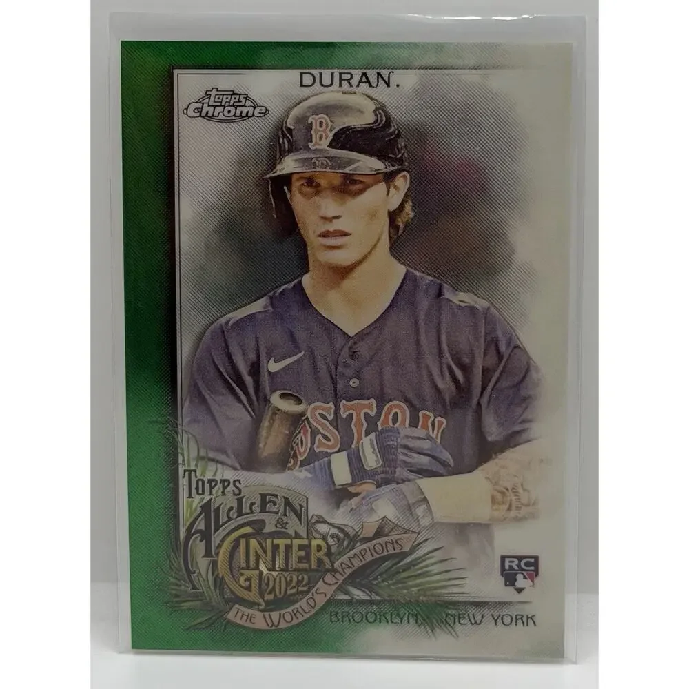 2022 Topps Allen & Ginter Chrome - Jarren Duran #110 Green Refractor /99 (RC)